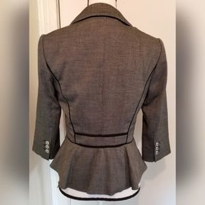 White House Black Market Jackets & Coats - White House Black Market Gray Black Blazer Peplum White House Black Market Jackets & Coats - White House Black Market Gray Black Blazer Peplum